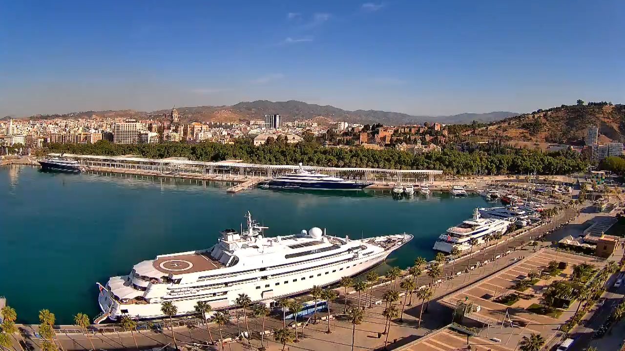Förhandsvisning av direktsänd kamera för Malaga uosto tiesioginė kamera