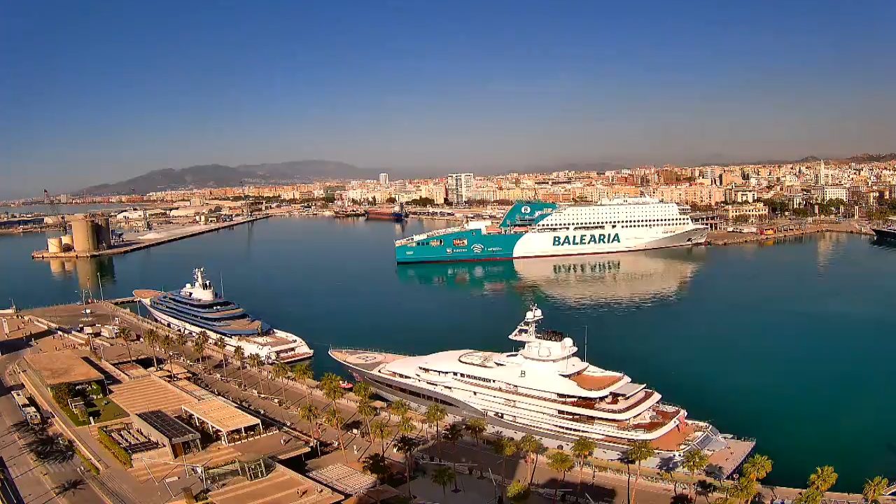 Förhandsvisning av direktsänd kamera för Malaga uosto tiesioginė kamera